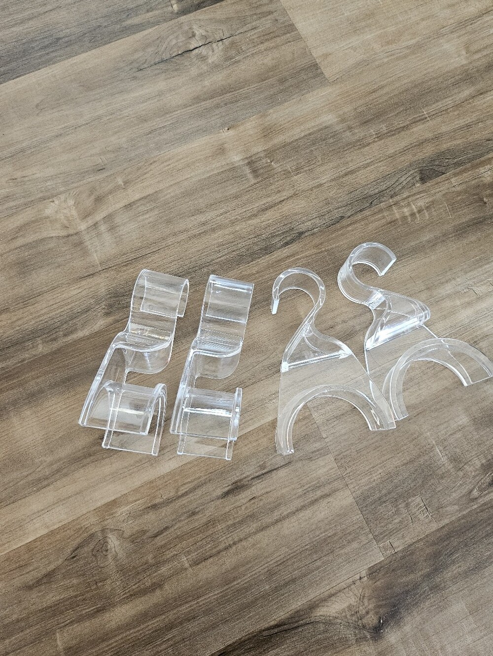Clear Acrylic Purse Hangers - Set of 4